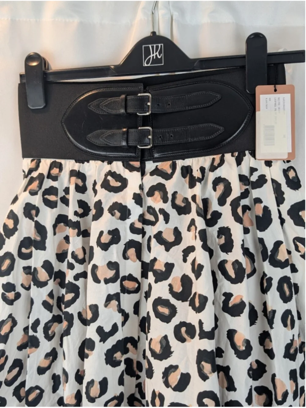Alaïa White Leopard-Print Circle Skirt
